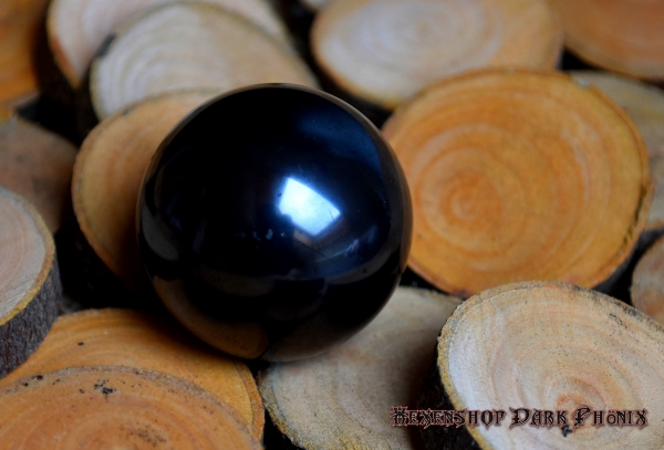 Hexenshop Dark Phönix Schungit Halbedelsteinkugel Ø4cm